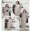 image:imageEkouaer Zipper Robes for Women 34 Sleeve Bathrobe Lightweight House CoatsKhaki