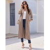 image:imageEkouaer Zipper Robes for Women 34 Sleeve Bathrobe Lightweight House CoatsLight Brown