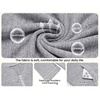 image:imageEkouaer Zipper Robes for Women 34 Sleeve Bathrobe Lightweight House CoatsLight Gray