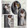 image:imageEkouaer Zipper Robes for Women 34 Sleeve Bathrobe Lightweight House CoatsLight Gray
