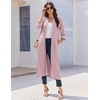 image:imageEkouaer Zipper Robes for Women 34 Sleeve Bathrobe Lightweight House CoatsLight Pink