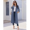 image:imageEkouaer Zipper Robes for Women 34 Sleeve Bathrobe Lightweight House CoatsNavy Blue
