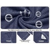 image:imageEkouaer Zipper Robes for Women 34 Sleeve Bathrobe Lightweight House CoatsNavy Blue