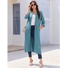 image:imageEkouaer Zipper Robes for Women 34 Sleeve Bathrobe Lightweight House CoatsSky Lake Blue