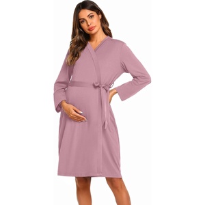 image:imageEkouaer Maternity Robe Labor Delivery Nursing Gown Breastfeeding BathrobesMauve