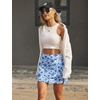 image:imageEkouaer 16 Skorts for Women with Pockets Golf Pickleball Tennis SkirtBlue White Floral