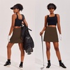 image:imageEkouaer 16 Skorts for Women with Pockets Golf Pickleball Tennis SkirtBrown