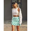 image:imageEkouaer 16 Skorts for Women with Pockets Golf Pickleball Tennis SkirtGreen White Plaid