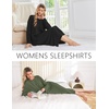 image:imageEkouaer 2 Pack Long Nightgowns for Women Long Sleeve Nightgown with PocketBlackarmy Green