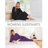 image:imageEkouaer 2 Pack Long Nightgowns for Women Long Sleeve Nightgown with PocketBlackpurple