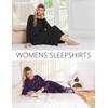 image:imageEkouaer 2 Pack Long Nightgowns for Women Long Sleeve Nightgown with PocketBlackpurple Flower