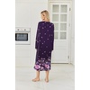 image:imageEkouaer 2 Pack Long Nightgowns for Women Long Sleeve Nightgown with PocketBlackpurple Flower