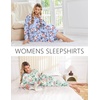 image:imageEkouaer 2 Pack Long Nightgowns for Women Long Sleeve Nightgown with PocketGreen Flowerblue Flower