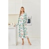 image:imageEkouaer 2 Pack Long Nightgowns for Women Long Sleeve Nightgown with PocketGreen Flowerblue Flower