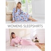 image:imageEkouaer 2 Pack Long Nightgowns for Women Long Sleeve Nightgown with PocketPink Flowerblue Flower