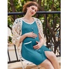 image:imageEkouaer 2 Pack Nightgowns for Women Button Down Houese Dress with PocketsBlackBlue Green