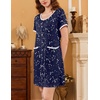image:imageEkouaer 2 Pack Nightgowns for Women Button Down Houese Dress with PocketsBlackNavy Star