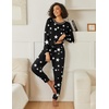image:imageEkouaer 2 Pack Womens Pajama Sets Long Sleeve Lounge Sets Soft Pj Loungewear SleepwearBlackBlack Star