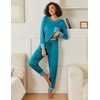 image:imageEkouaer 2 Pack Womens Pajama Sets Long Sleeve Lounge Sets Soft Pj Loungewear SleepwearBlackBlue Green