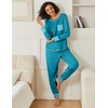 image:imageEkouaer 2 Pack Womens Pajama Sets Long Sleeve Lounge Sets Soft Pj Loungewear SleepwearBlue GreenTie Dye Blue