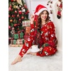 image:imageEkouaer 2 Pack Womens Pajama Sets Long Sleeve Lounge Sets Soft Pj Loungewear SleepwearChristmas PrintGreen Snowflakes