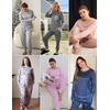 image:imageEkouaer 2 Pack Womens Pajama Sets Long Sleeve Lounge Sets Soft Pj Loungewear SleepwearChristmas PrintGreen Snowflakes