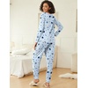 image:imageEkouaer 2 Pack Womens Pajama Sets Long Sleeve Lounge Sets Soft Pj Loungewear SleepwearCoffee GrayStar Blue