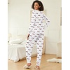 image:imageEkouaer 2 Pack Womens Pajama Sets Long Sleeve Lounge Sets Soft Pj Loungewear SleepwearCute DogCute Cat
