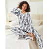 image:imageEkouaer 2 Pack Womens Pajama Sets Long Sleeve Lounge Sets Soft Pj Loungewear SleepwearCute DogCute Cat