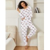 image:imageEkouaer 2 Pack Womens Pajama Sets Long Sleeve Lounge Sets Soft Pj Loungewear SleepwearCute DogCute Cat