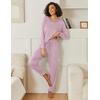 image:imageEkouaer 2 Pack Womens Pajama Sets Long Sleeve Lounge Sets Soft Pj Loungewear SleepwearHeart PrintPink Point