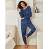 image:imageEkouaer 2 Pack Womens Pajama Sets Long Sleeve Lounge Sets Soft Pj Loungewear SleepwearHeart PrintPink Point