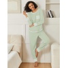 image:imageEkouaer 2 Pack Womens Pajama Sets Long Sleeve Lounge Sets Soft Pj Loungewear SleepwearLight GreenDusty Pink