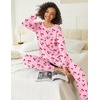 image:imageEkouaer 2 Pack Womens Pajama Sets Long Sleeve Lounge Sets Soft Pj Loungewear SleepwearLight Yellow CherryPink Cherry