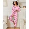 image:imageEkouaer 2 Pack Womens Pajama Sets Long Sleeve Lounge Sets Soft Pj Loungewear SleepwearLight Yellow CherryPink Cherry