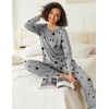 image:imageEkouaer 2 Pack Womens Pajama Sets Long Sleeve Lounge Sets Soft Pj Loungewear SleepwearMiddle GreyBlack Star