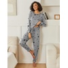 image:imageEkouaer 2 Pack Womens Pajama Sets Long Sleeve Lounge Sets Soft Pj Loungewear SleepwearMiddle GreyBlack Star
