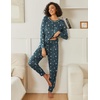 image:imageEkouaer 2 Pack Womens Pajama Sets Long Sleeve Lounge Sets Soft Pj Loungewear SleepwearNavy BlueGrey Star