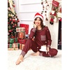 image:imageEkouaer 2 Pack Womens Pajama Sets Long Sleeve Lounge Sets Soft Pj Loungewear SleepwearWine RedRedblack Plaid