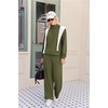 image:imageEkouaer 2 Piece Sets for Women Half Zip Lounge Sets Matching Fall OutfitsArmy Green