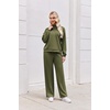 image:imageEkouaer 2 Piece Sets for Women Half Zip Lounge Sets Matching Fall OutfitsArmy Green