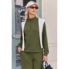 image:imageEkouaer 2 Piece Sets for Women Half Zip Lounge Sets Matching Fall OutfitsArmy Green
