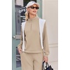 image:imageEkouaer 2 Piece Sets for Women Half Zip Lounge Sets Matching Fall OutfitsBeige