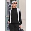 image:imageEkouaer 2 Piece Sets for Women Half Zip Lounge Sets Matching Fall OutfitsBlack