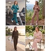 image:imageEkouaer 2 Piece Sets for Women Half Zip Lounge Sets Matching Fall OutfitsBlue Green