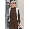 image:imageEkouaer 2 Piece Sets for Women Half Zip Lounge Sets Matching Fall OutfitsBrown