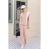 image:imageEkouaer 2 Piece Sets for Women Half Zip Lounge Sets Matching Fall OutfitsChampagne