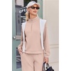 image:imageEkouaer 2 Piece Sets for Women Half Zip Lounge Sets Matching Fall OutfitsChampagne