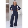 image:imageEkouaer 2 Piece Sets for Women Half Zip Lounge Sets Matching Fall OutfitsDark Blue