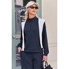 image:imageEkouaer 2 Piece Sets for Women Half Zip Lounge Sets Matching Fall OutfitsDark Blue